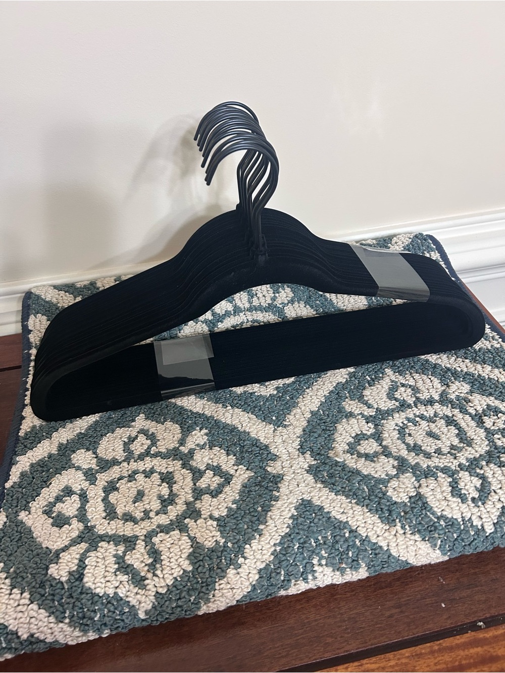 Black Velvet Hangers - set of 15